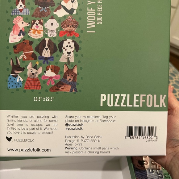 Puzzlefolk I Woof You 500 piece puzzle. All pieces are there.Excellent condition - Picture 5 of 5